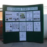 Exhibition stand explaining the improvement work