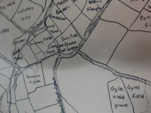 MAP OF ELMERS END IN 1775