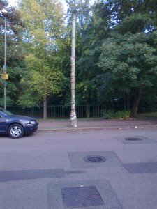 Sewer Vent in bad condition outside Kelsey Park